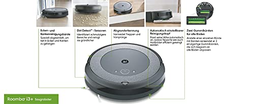 iRobot Roomba i3 (i3152) WLAN-fähiger Saugroboter (Staubsauger Roboter) mit zwei Gummibürsten für alle Böden, Ideal bei Haustieren, Individuelle Anpassung, Kompatibel mit Sprachassistenten - 3