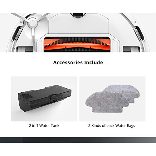 Xiaomi Mi Robot Vacuum Mop Pro Saugroboter mit Wischfunktion (Saugkraft 2100Pa, 110min Akkulaufzeit für 180m², App- und Sprachesteuerung, Hindernisüberwindung, Auto. Wegplanung, Virtuelle Wände) Weiß - 4