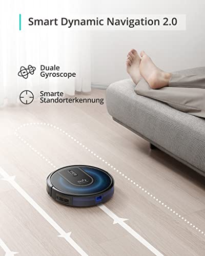 eufy RoboVac G30 von Anker, Saugroboter mit Smart Dynamic Navigation 2.0, Roboterstaubsauger mit 2000Pa Saugkraft, WLAN-Konnektivität, Kompatibel mit Alexa, Ideal für Teppiche und Hartböden - 2