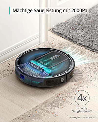 eufy RoboVac G30 von Anker, Saugroboter mit Smart Dynamic Navigation 2.0, Roboterstaubsauger mit 2000Pa Saugkraft, WLAN-Konnektivität, Kompatibel mit Alexa, Ideal für Teppiche und Hartböden - 3
