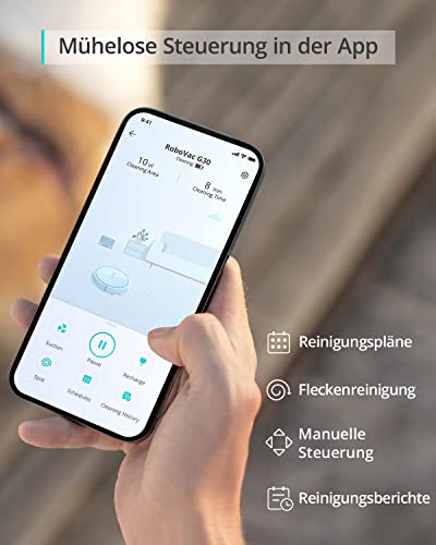 eufy RoboVac G30 von Anker, Saugroboter mit Smart Dynamic Navigation 2.0, Roboterstaubsauger mit 2000Pa Saugkraft, WLAN-Konnektivität, Kompatibel mit Alexa, Ideal für Teppiche und Hartböden - 5