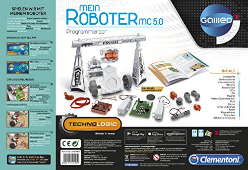 Clementoni 59158 Galileo Science – Mein Roboter MC 5.0, Robotik für kleine Ingenieure, High-Tech Spielzeug, ideal als Geschenk, Programmieren lernen für Kinder ab 8 Jahren - 6