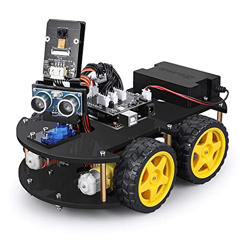 ELEGOO Smart Robot Car Kit V4.0 Kompatibel mit Arduino IDE Elektronik Baukasten mit Kamera, UNO R3 , Line Tracking Modul, Ultraschallsensor, Bluetooth-Modul, Auto Roboter Spielzeug für Kinder - 2