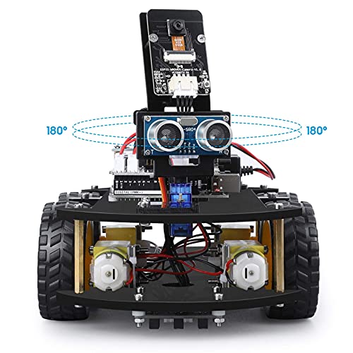 ELEGOO Smart Robot Car Kit V4.0 Kompatibel mit Arduino IDE Elektronik Baukasten mit Kamera, UNO R3 , Line Tracking Modul, Ultraschallsensor, Bluetooth-Modul, Auto Roboter Spielzeug für Kinder - 3