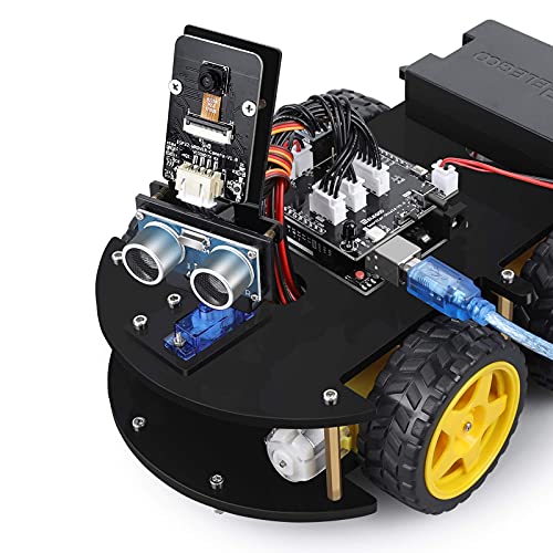 ELEGOO Smart Robot Car Kit V4.0 Kompatibel mit Arduino IDE Elektronik Baukasten mit Kamera, UNO R3 , Line Tracking Modul, Ultraschallsensor, Bluetooth-Modul, Auto Roboter Spielzeug für Kinder - 4