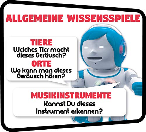 Lexibook ROB90DE Powerman Kid-Pädagogischer und zweisprachiger deutsch/englischer Roboter-Gehend Sprechend Tanzend Singendes Spielzeug-STEM Programmierbares Erzählen Erstellen von Geschichten - 7