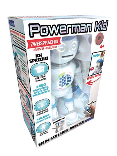 Lexibook ROB90DE Powerman Kid-Pädagogischer und zweisprachiger deutsch/englischer Roboter-Gehend Sprechend Tanzend Singendes Spielzeug-STEM Programmierbares Erzählen Erstellen von Geschichten - 9