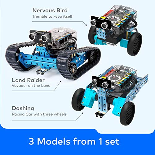Makeblock mBot Ranger Roboter, 3-in-1-Programmierbarer Robot Bausatz, Codiertes Spielzeug, 3 Formen mit Me Auriga, Bluetooth Version, Programmierbare Roboter Spielzeug, Geschenk für Kinder - 4